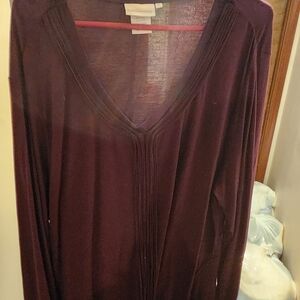 Chico's Purple V-Neck Top